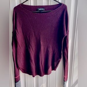 Express sweater with color block sleeves